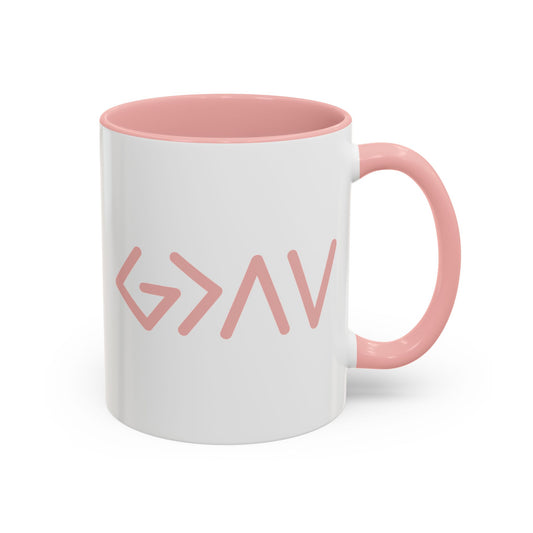 God is Greater Than the Highs and Lows - Accent Coffee Mug