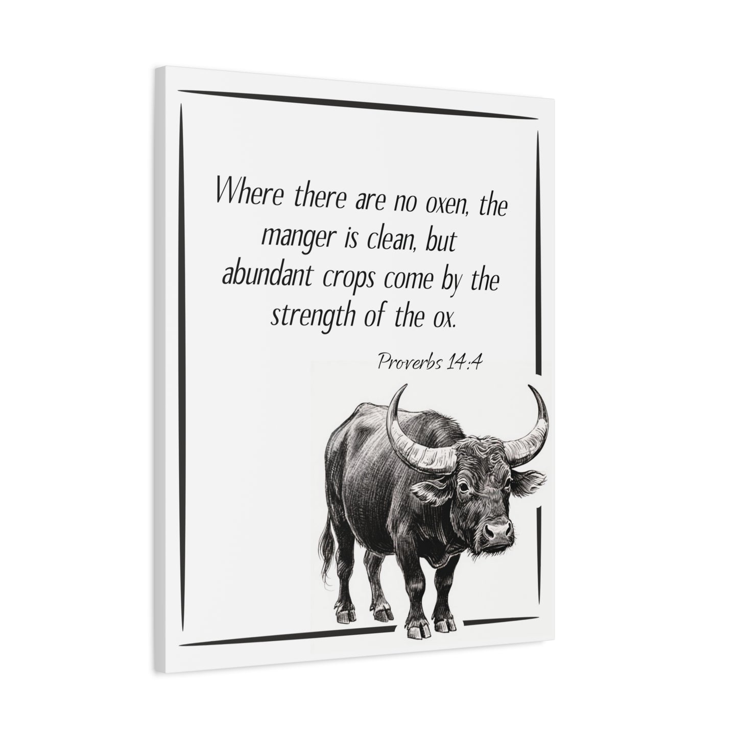 Proverbs 14:4 - Canvas Wall Art