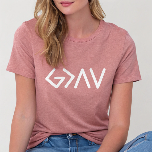 God is Greater Unisex Tee - Greek Lettering Shirt