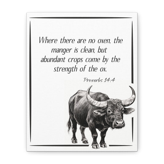 Proverbs 14:4 - Canvas Wall Art
