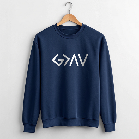 God is Greater Than the Highs and Lows - Greek Lettering Sweatshirt